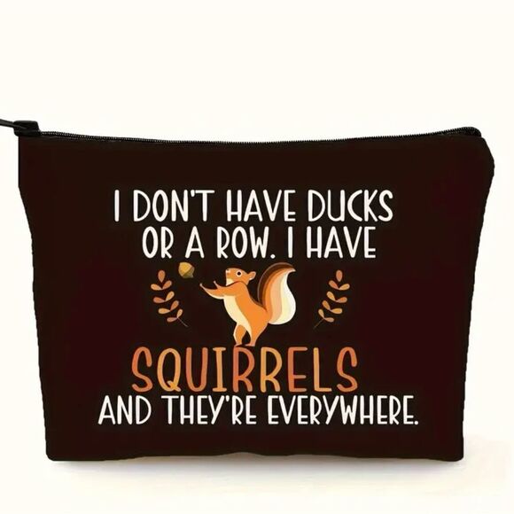 SQUIRRELS COSMETICS BAG - Picture 1 of 1